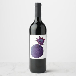 Glitter Galaxy Bomb Vinflaska Etikett