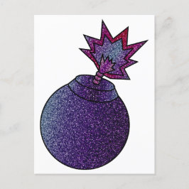 Glitter Galaxy Bomb Vykort