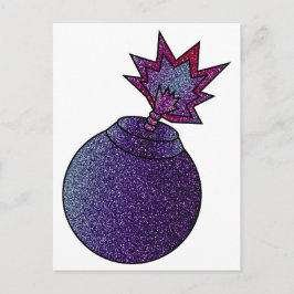 Glitter Galaxy Bomb Vykort