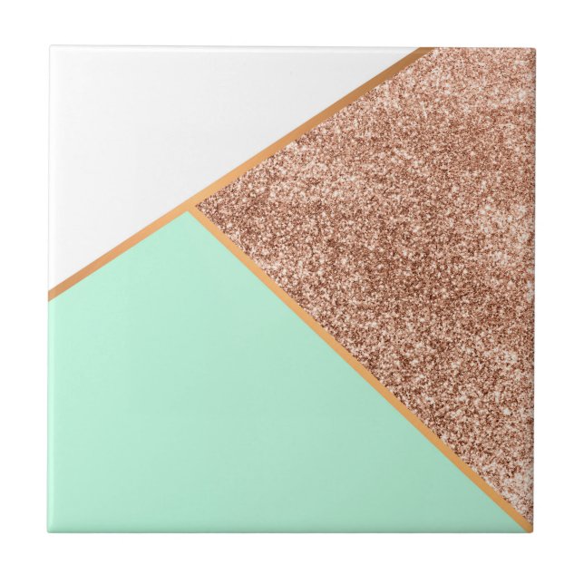 Glitter Geometric Abstrakt Mosaic Kakelplatta (Framsidan)