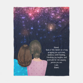 Glitter Gift för Mamma från dotternoten Brev Fleecefilt