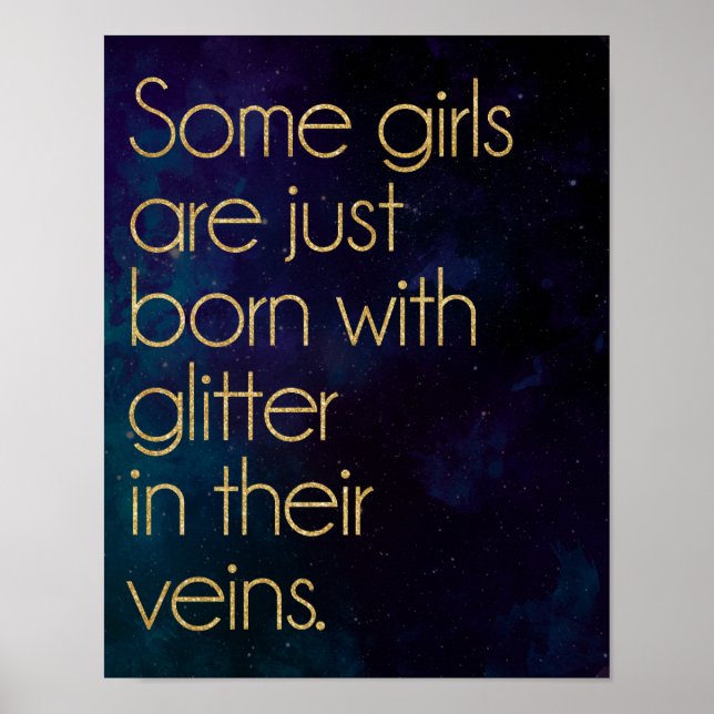 Glitter Girl Quote Poster (Framsidan)