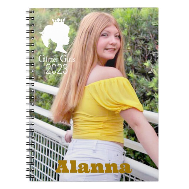 Glitter Girls Alanna Spiral Photo Notebook Anteckningsbok (Framsidan)