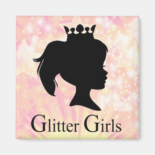 Glitter Girls kylskåp Magnet (Framsidan)