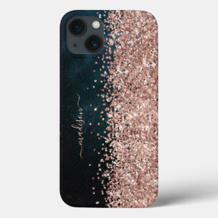 Glitter Girly Modern Glitter Söt 16 Guld Svart