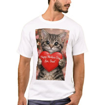 Glitter "Glad mors dag Hjärtiga Kittel T-Shirt