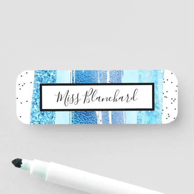 Glitter Glam Namnbricka (På plats)