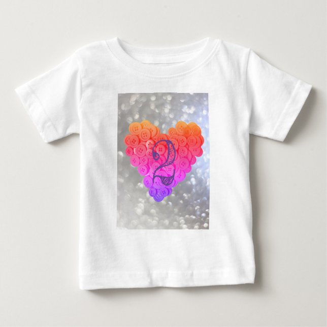 Glitter Glamor Heart 2:a födelsedagstävlingen T Shirt (Framsida)