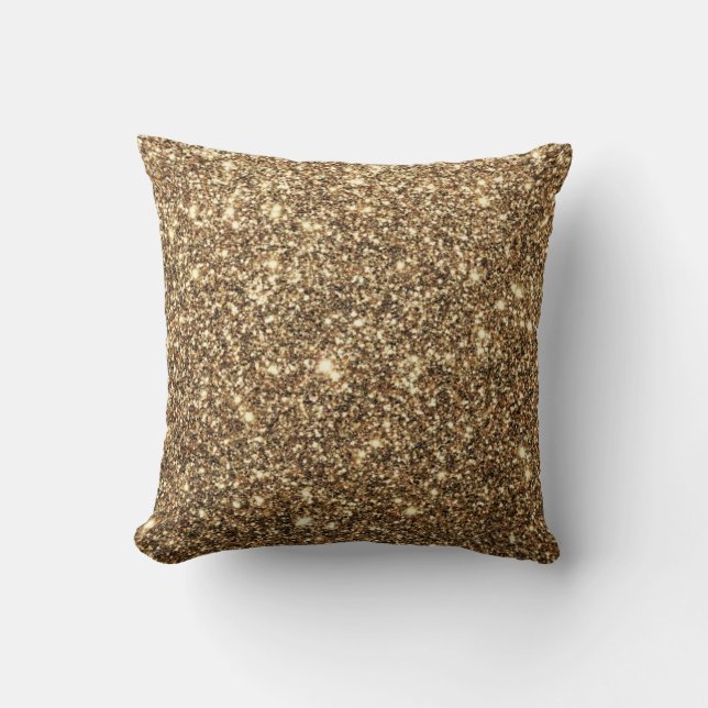 glitter, glänsande och mousserande Guld Kudde (Framsida)