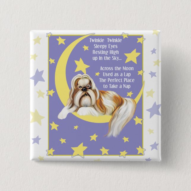 Glitter Glitter Shih Tzu Knapp (Framsida)