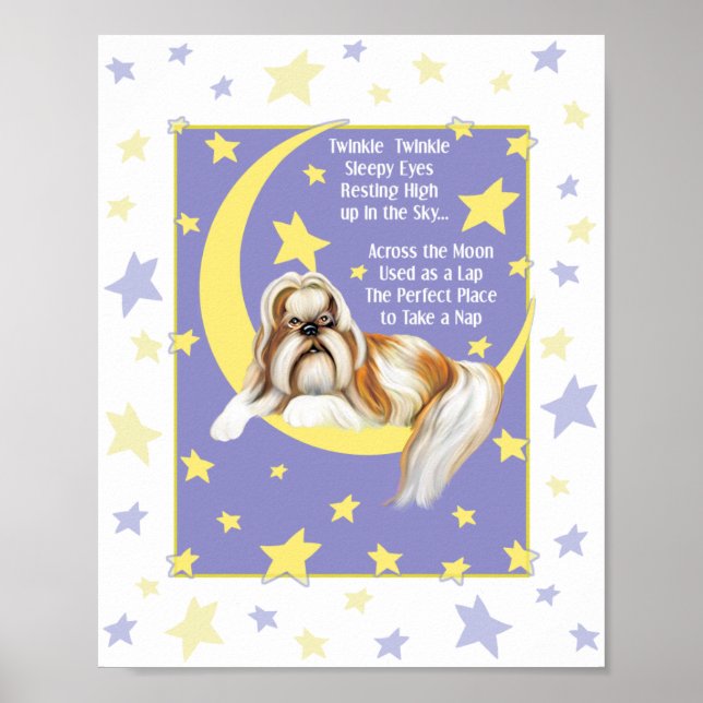 Glitter Glitter Shih Tzu Poster (Framsidan)