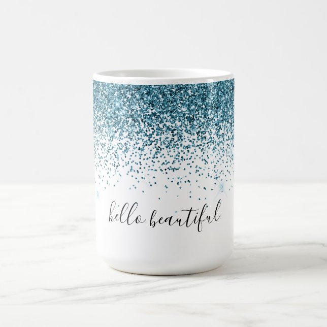 Glitter Glitz gnistra glam personlig citat Kaffemugg (Center)