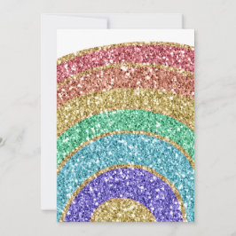 Glitter Gnistra Guld Rainbow Kort