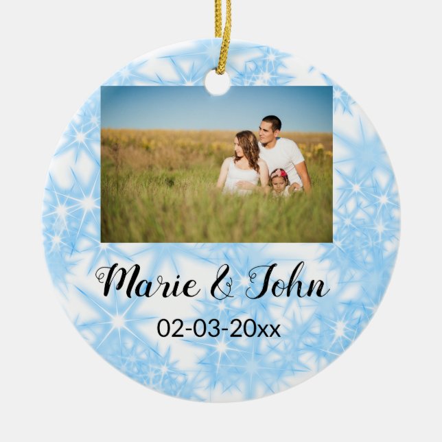 glitter-gnistra med enkel anpassningsbar, färglös  julgransprydnad keramik (Framsidan)