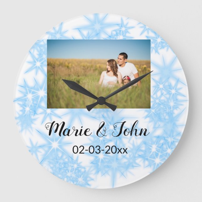 glitter-gnistra med enkel anpassningsbar, färglös  stor klocka (Framsida)