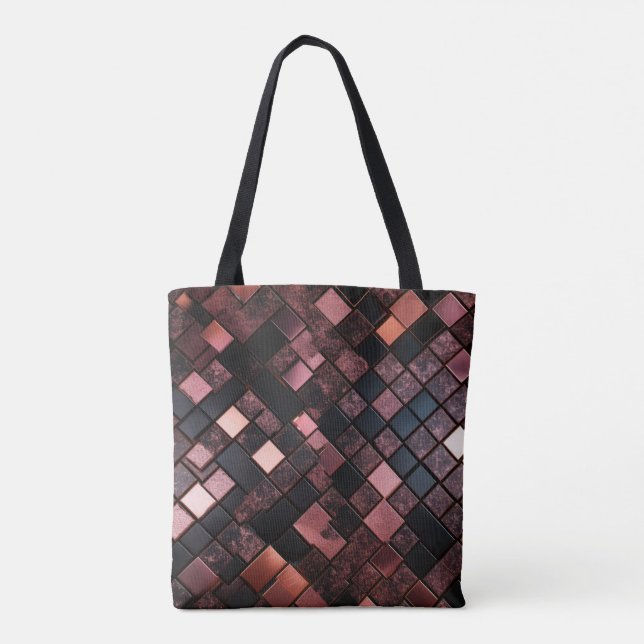 Glitter Gnistra Ombre Tote Bag Tygkasse (Baksida)