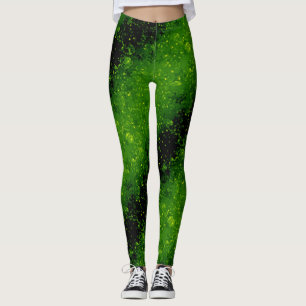 Glitter gnistra, sömlös kondentisk grönt Shine mör Leggings