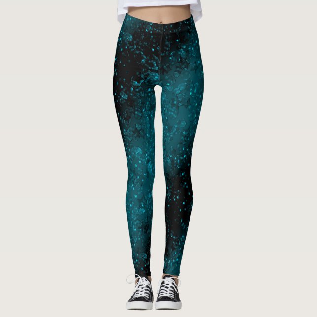 Glitter gnistra, sömlös kondenturkaistisk shine leggings (Framsida)