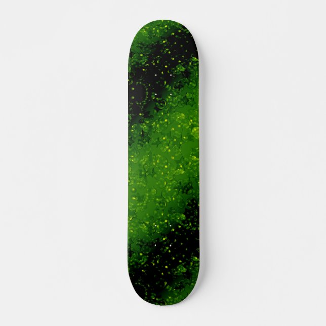 Glitter gnistra, sömlös konetti-grönt shine mini skateboard bräda 18,5 cm (Framsida)