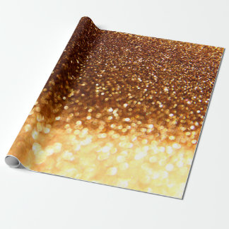 Glitter golden lights presentpapper