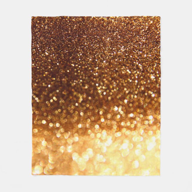 Glitter golden ljus fleecefilt (Framsidan)