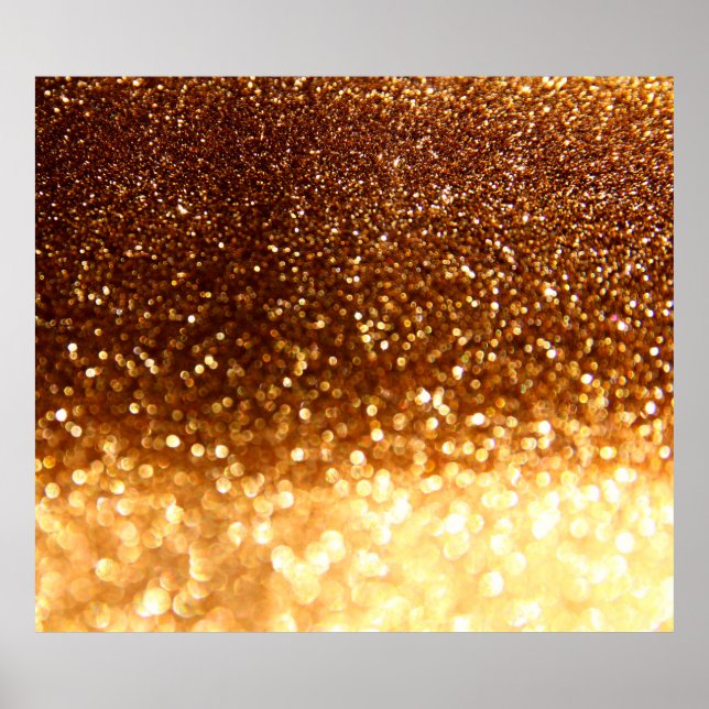 Glitter golden ljus poster (Framsidan)