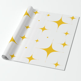 Glitter Golden Star Wrapping Papper Presentpapper