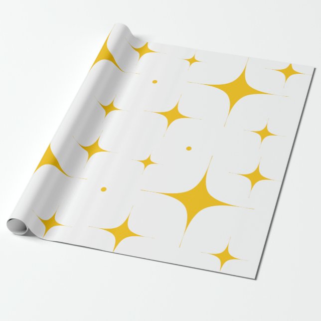 Glitter Golden Star Wrapping Papper Presentpapper (Utrullad)