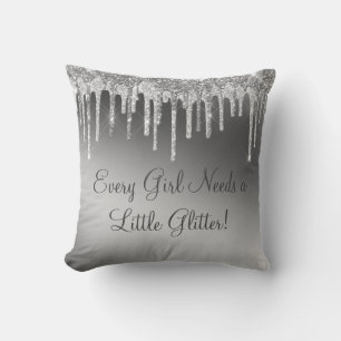 Glitter Gorgous Guld Girly Gnistra Typography Kudde