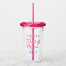 Glitter Gradation Heart Maid of honor