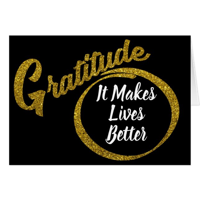 Glitter Gratitude Makes Lives BetteTypography OBS Kort (Framsidan Horizontal)