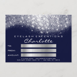 Glitter Grått Silver Blue Navy Certificate Gift