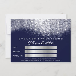 Glitter Grått Silver Blue Navy Certificate Gift