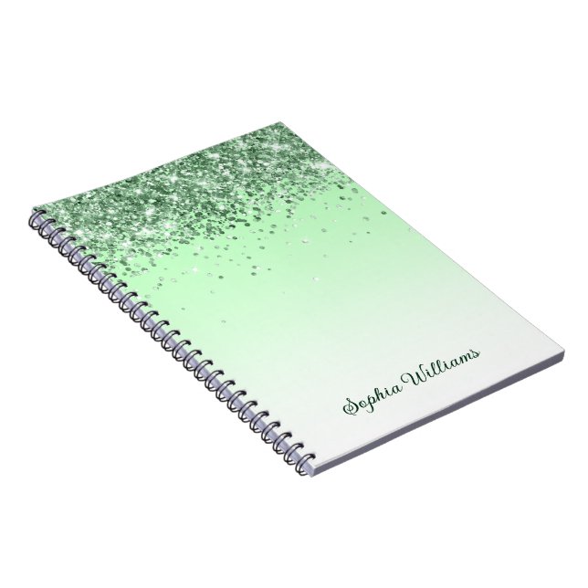 Glitter Grönt Anteckningsbok (Högra Sidan)
