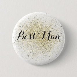 Glitter Guld Best Man-knapp Knapp