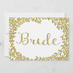 Glitter Guld Bride Sign