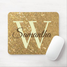 Glitter Guld Frost Monogrammad