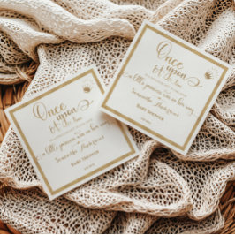 Glitter Guld prinsessan Gång på en babydusch Pappersservett