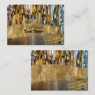 glitter guld visitkort