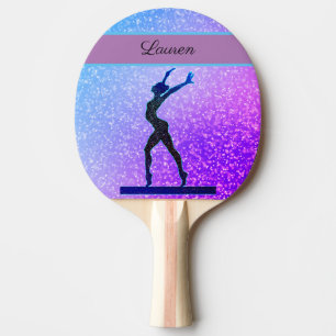 Glitter Gymnastics Beam Blue och Lila Pingisracket