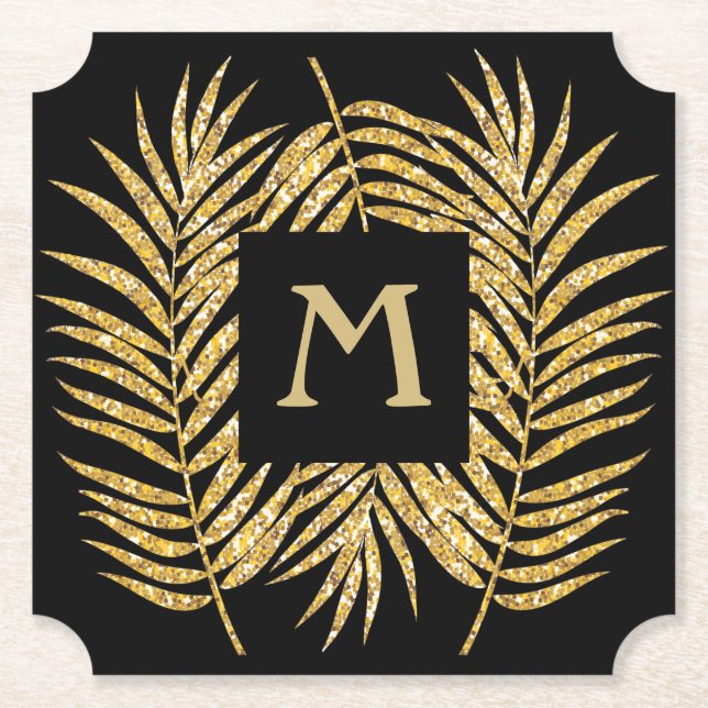 Glitter Handflatan Träd BILJETT Underlägg Papper (Framsida)