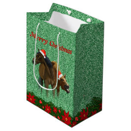 Glitter-hästar med gnistrande jultomten 