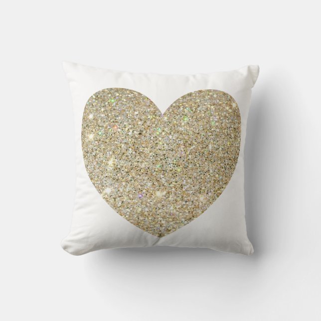 Glitter Heart Dekorativ kudde (Framsida)