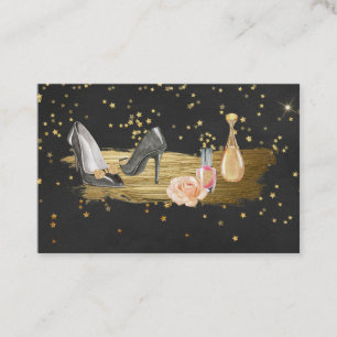 *~* Glitter Heels Nagel polska Parfym Guldblomma Visitkort
