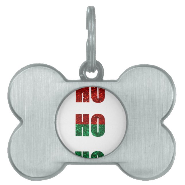 glitter ho ho ho ho ho ID-bricka husdjur (Framsidan)