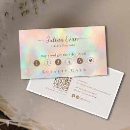 Glitter Holografiska Beautician Makeup Lojalitetskort