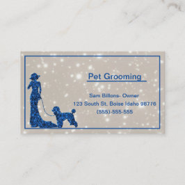 Glitter Hund Grooming Affärskort Visitkort