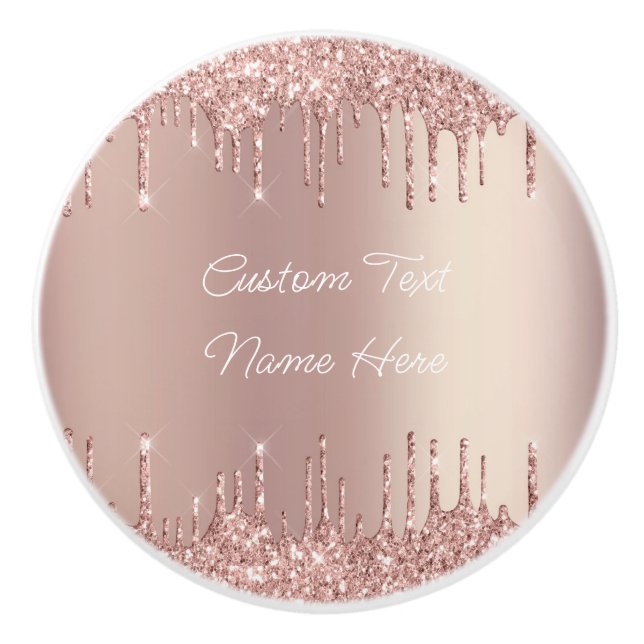  Glitter-hylsan i Ro Guld är ett keramiskt hörn Knopp (Framsidan)