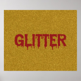 Glitter i Blood Typografie Poster