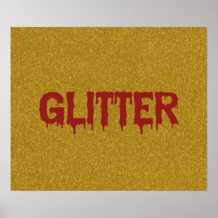 Glitter i Blood Typografie Poster